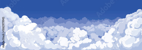 sky cloud background vector anime sun blue cartoon heaven cloudy landscape abstract summer white gradient sunset scene art flat color design air night game sunrise beautiful nature space style spring 