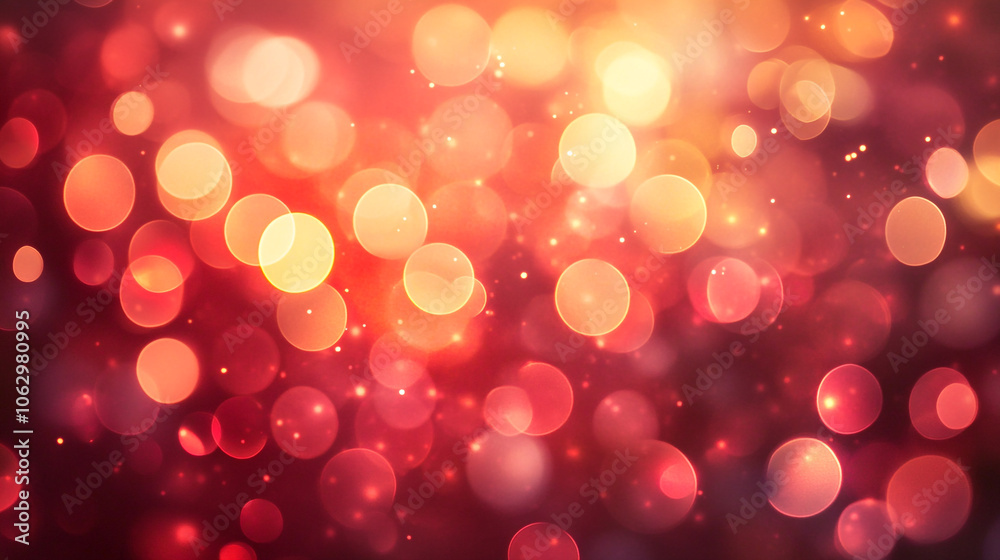 Soft glowing bokeh lights create a warm atmosphere for celebrations in the evening darkness