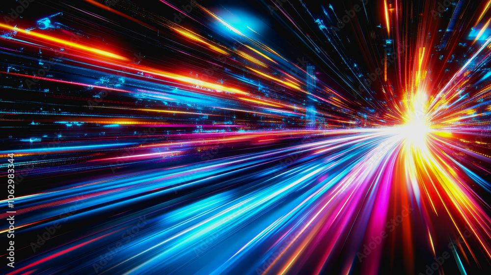 Experience a vibrant abstract digital composition featuring dynamic light overlays, showcasing a fusion of colors and energy in a mesmerizing design. Experience a vibrant abstract digital composition featuring dynamic light overlays, showcasing a fusion of colors and energy in a mesmerizing design.