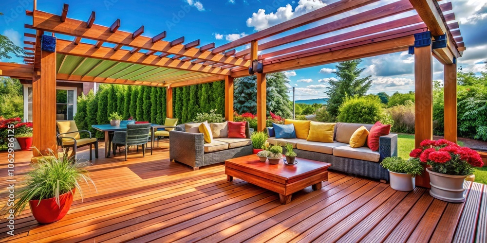 Stylish Outdoor Deck Renovation with Modern Furniture and Pergola for Elegant Living Spaces Stylish Outdoor Deck Renovation with Modern Furniture and Pergola for Elegant Living Spaces