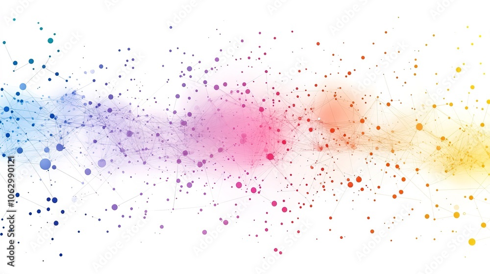 Dot point connected with gradient line design Dot point connected with gradient line design