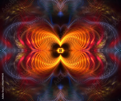 Computer generated abstract colorful fractal artwork