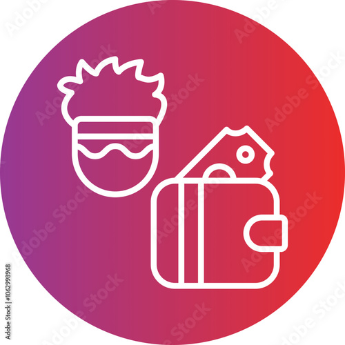 Pickpocket icon style photo