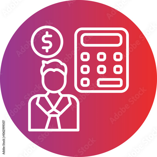 Accountant icon style