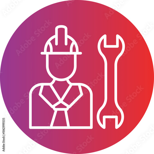 Construction Worker icon style