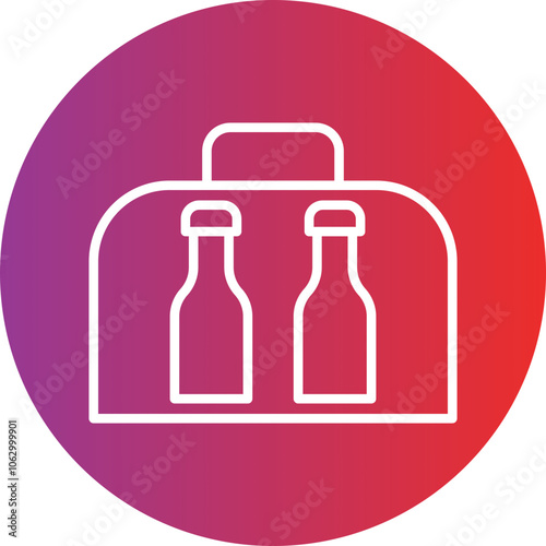 Bottle Bag icon style