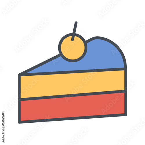 Cake Slice Vector Icon