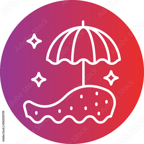 Beach Parasol icon style