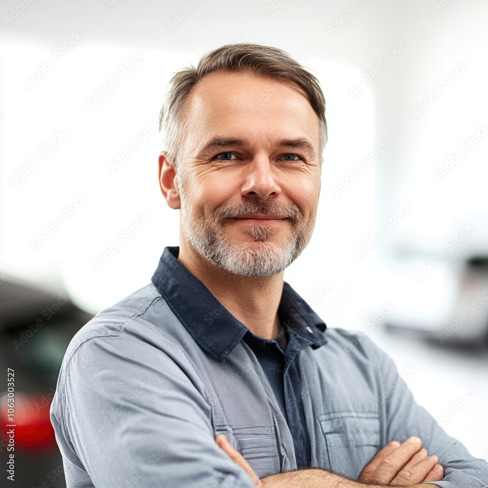 Fototapeta premium Confident Automotive Engineer Portrait