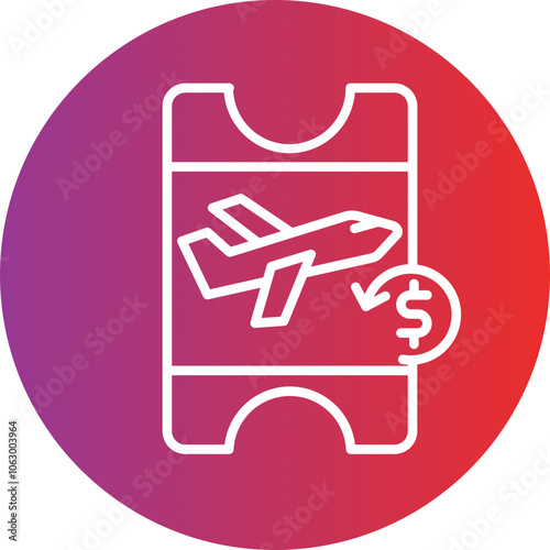 Airfare Reimbursemen icon style