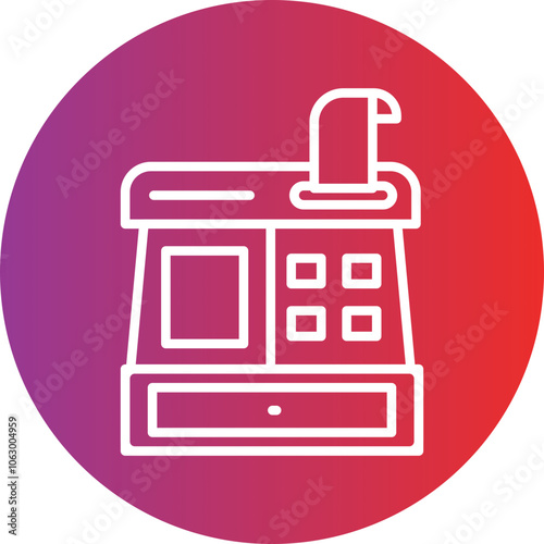 Cashier Machine icon style