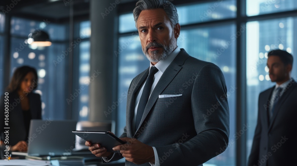 The Businessman with Tablet The Businessman with Tablet