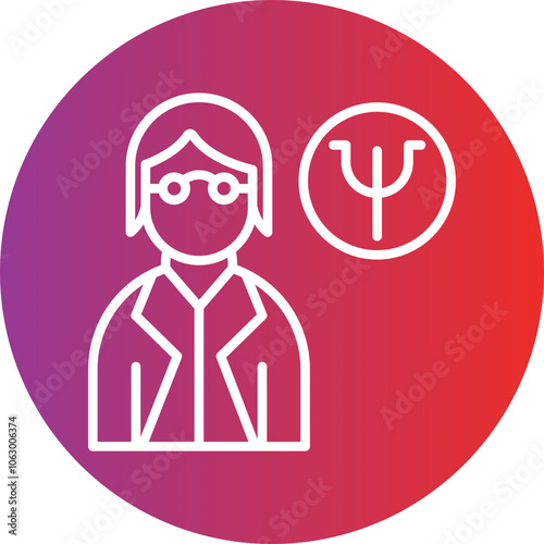 Psychologist Female icon style