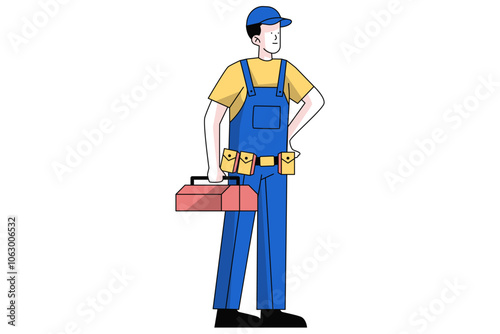 Male Technician Illustration
