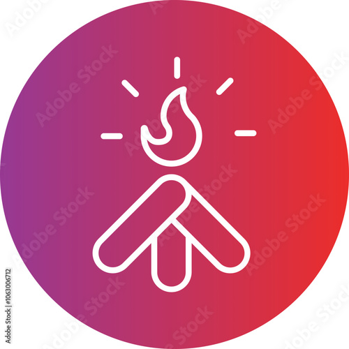 Campfire icon style