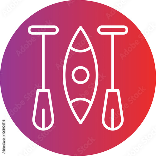 Kayaking icon style