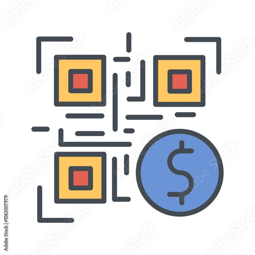 QR Code Payment Vector Icon