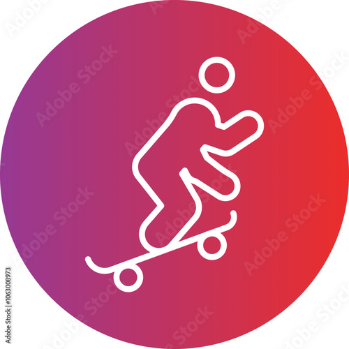 Longboarding icon style