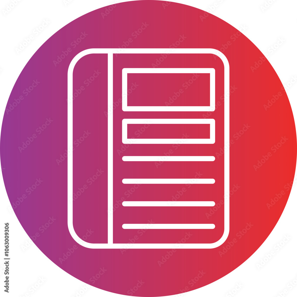 Magazine icon style Magazine icon style