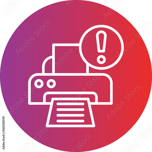 Printer Error icon style