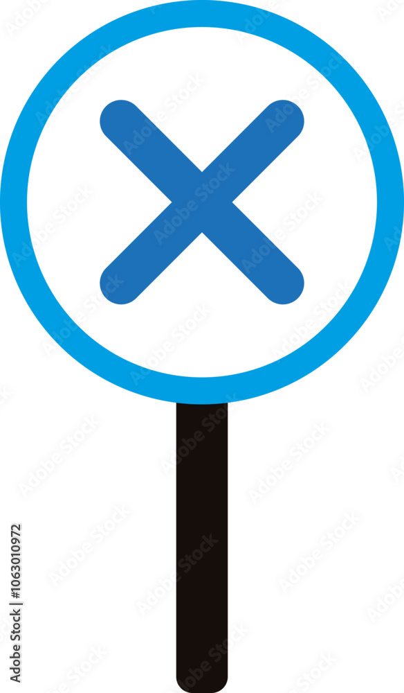 Obraz premium 엑스 싸인을 들고 있는 손 팻말