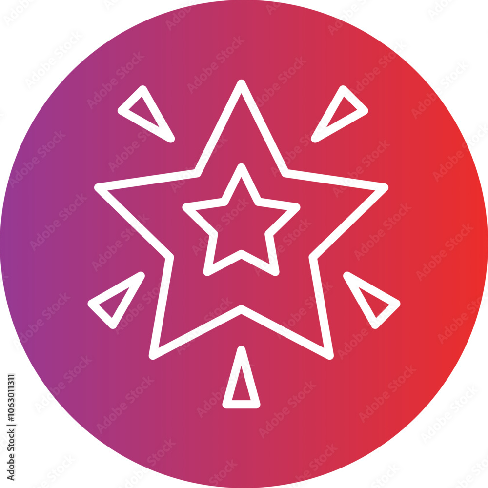 Glowing Star icon style Glowing Star icon style