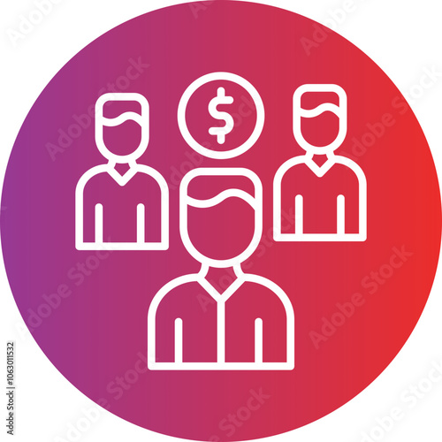 Crowdfunding icon style