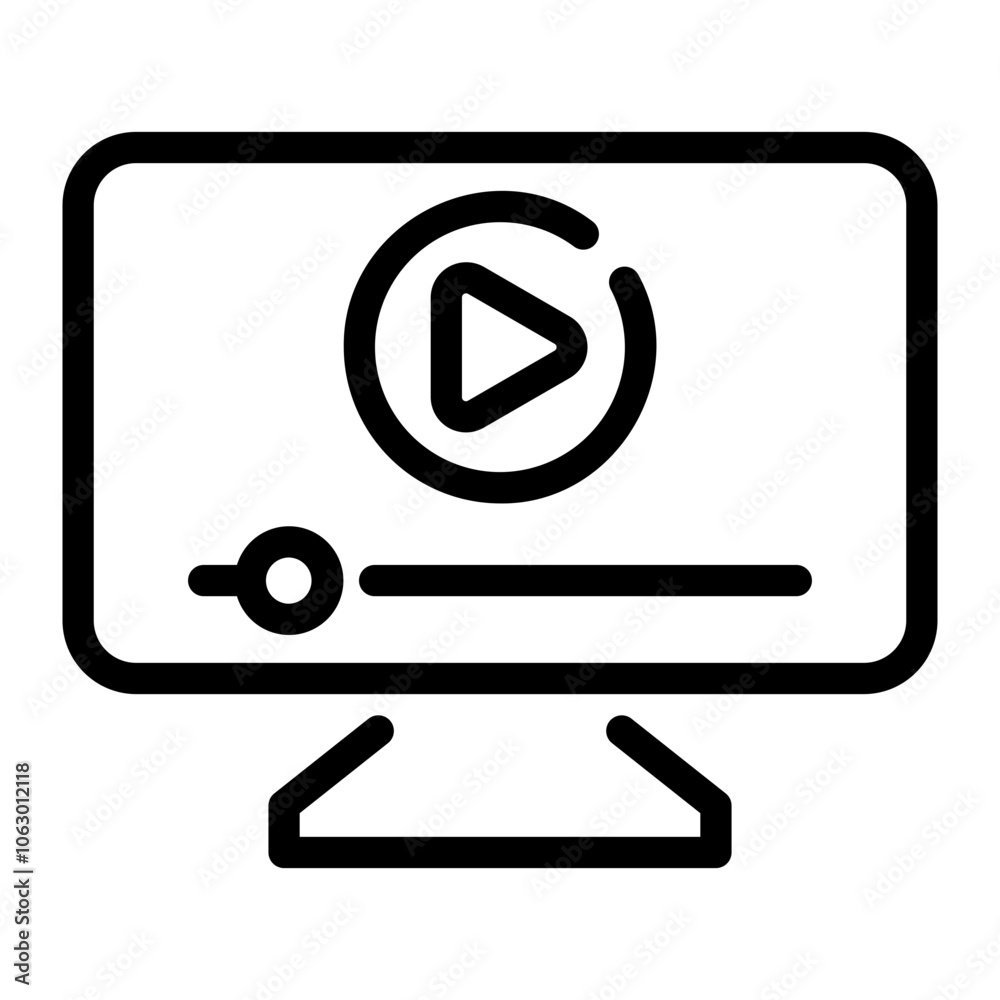 video player Line Icon video player Line Icon