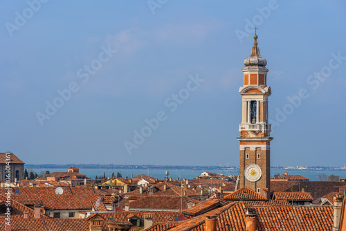 Venice Rooftops And Church Bell Tower