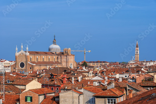 Venice Castello Cityscape With San Zanipolo