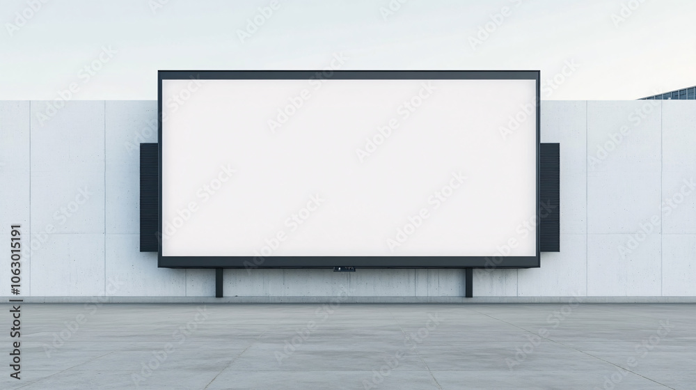 A large, high-definition jumbotron displayed against a simple blank background, captured from a straight-on angle. The screen is turned off, revealing a dark, smooth surface. The frame is sleek and A large, high-definition jumbotron displayed against a simple blank background, captured from a straight-on angle. The screen is turned off, revealing a dark, smooth surface. The frame is sleek and