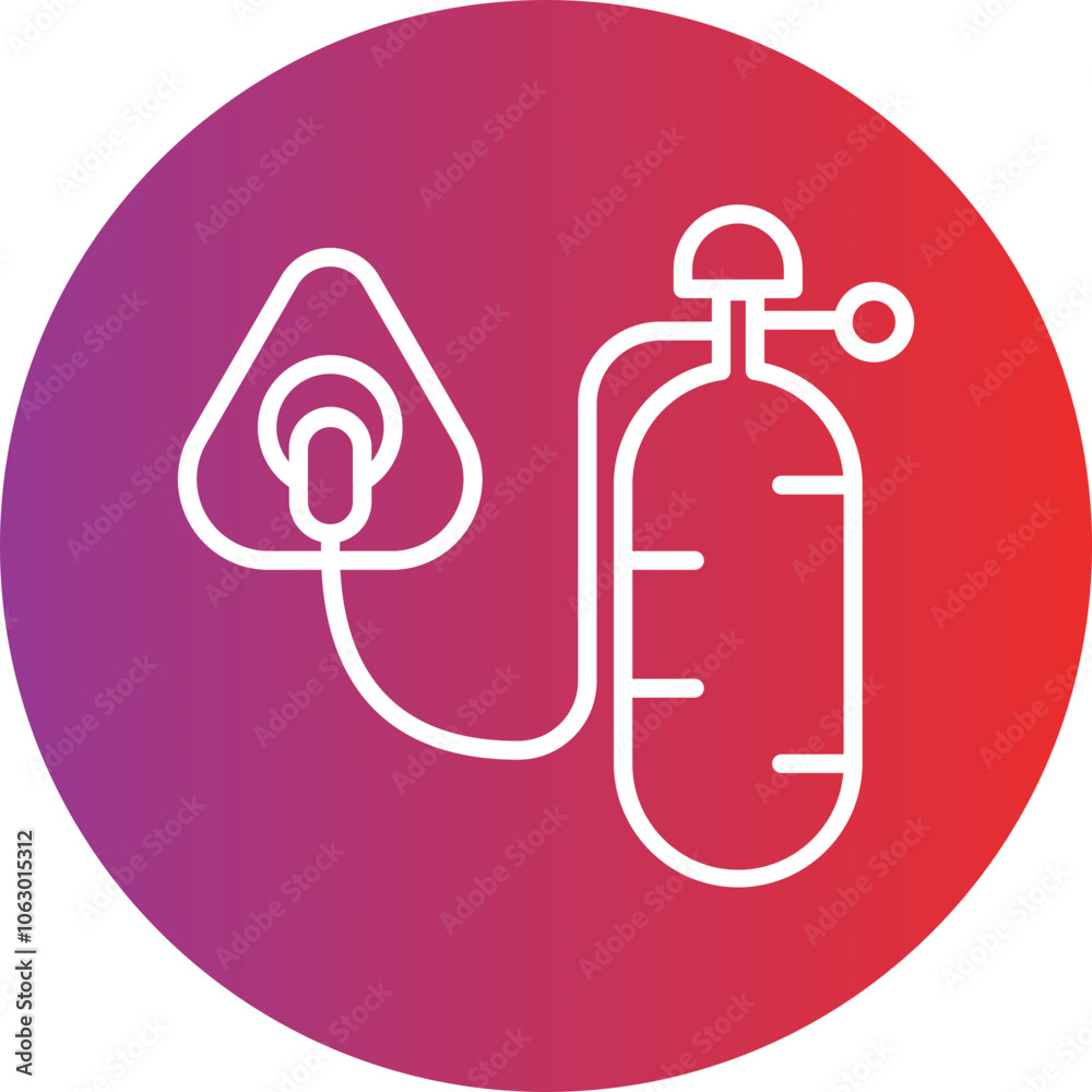 Oxygen Mask icon style