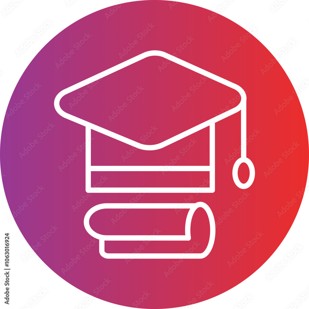 Graduation Cap icon style Graduation Cap icon style
