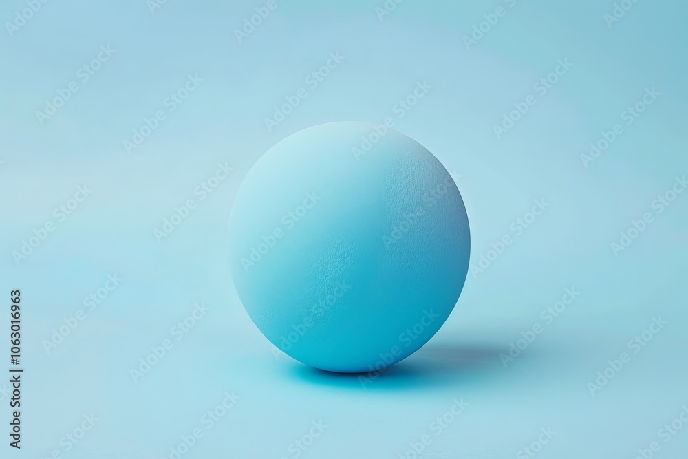 Minimalistic blue sphere on soft pastel background. Concept of blue Monday Minimalistic blue sphere on soft pastel background. Concept of blue Monday