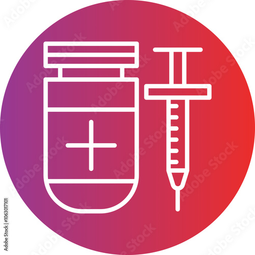 Vaccine icon style