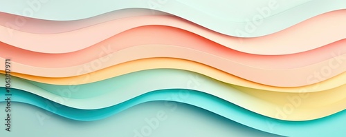 Soft abstract waves in pastel colors, perfect for backgrounds and graphic design.