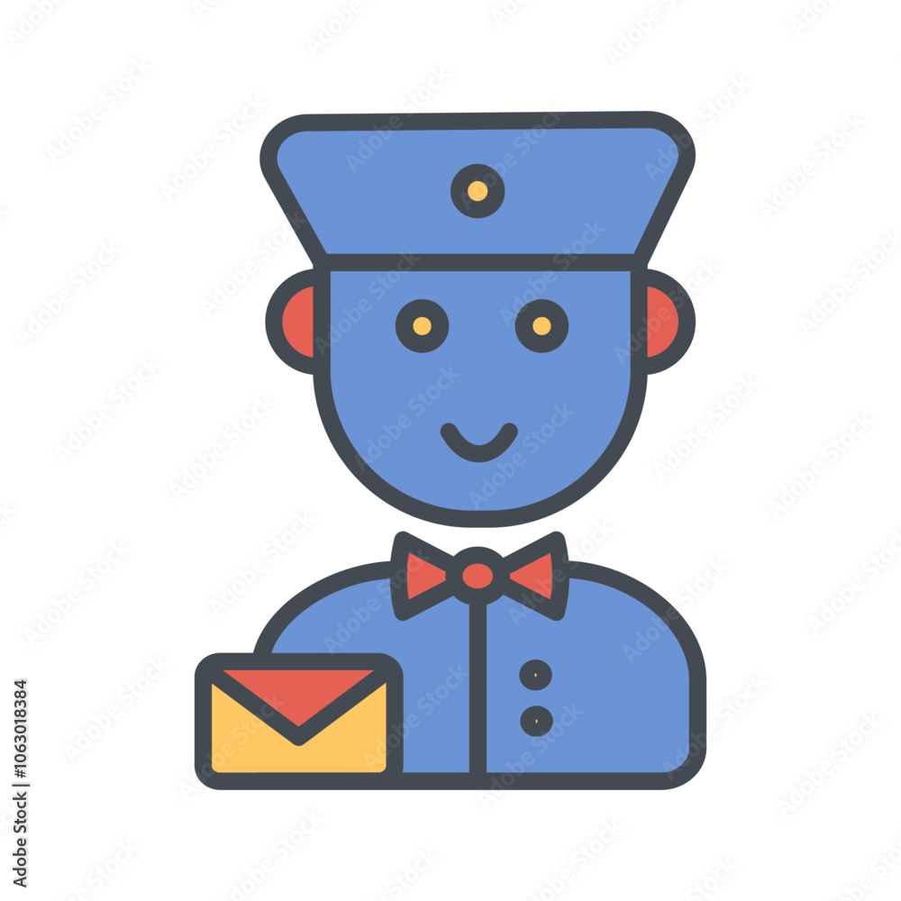 Mail Carrier Vector Icon Mail Carrier Vector Icon