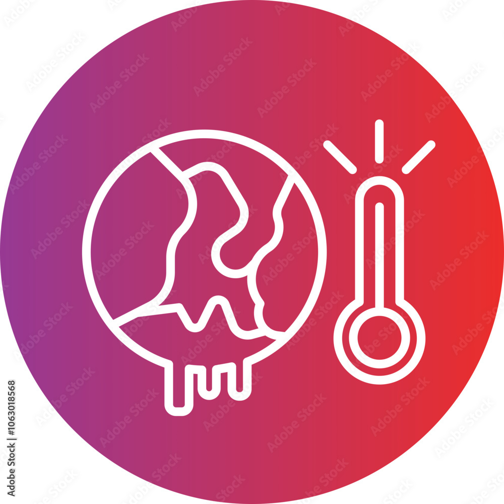 Obraz premium Global Warming icon style