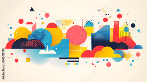 Colorful Geometric Abstract Background