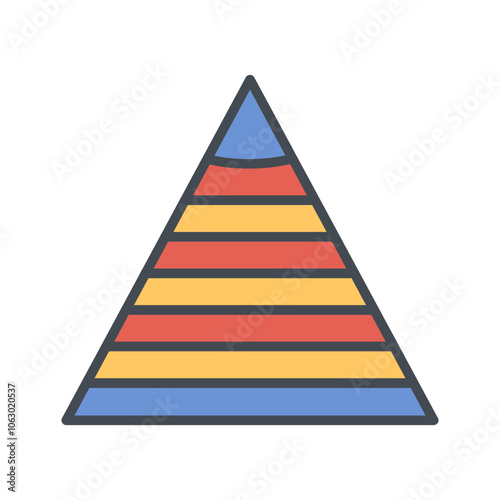 Pyramid Graph Vector Icon