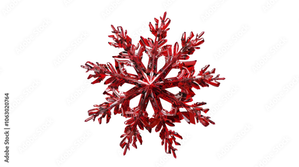 Fototapeta premium red snowflake png
