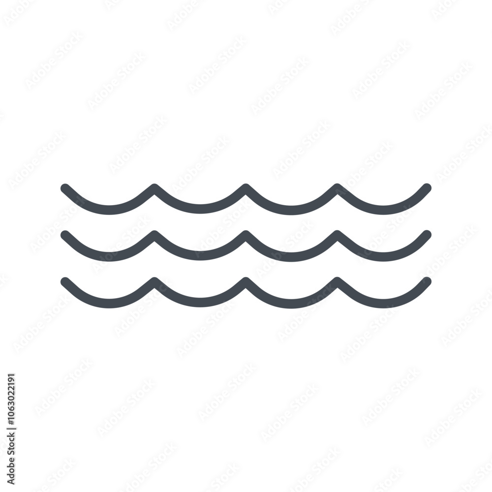 Water Wave Vector Icon Water Wave Vector Icon