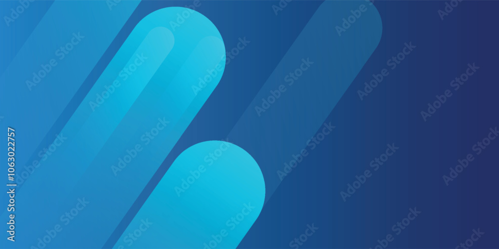 Abstract blue background with diagonal lines. Dynamic shapes composition.