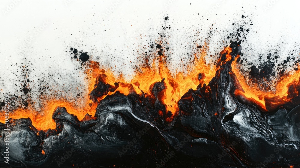 Vibrant Abstract Flames in Dark Background Vibrant Abstract Flames in Dark Background
