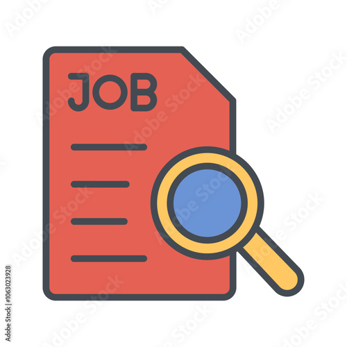 Job Search Vector Icon