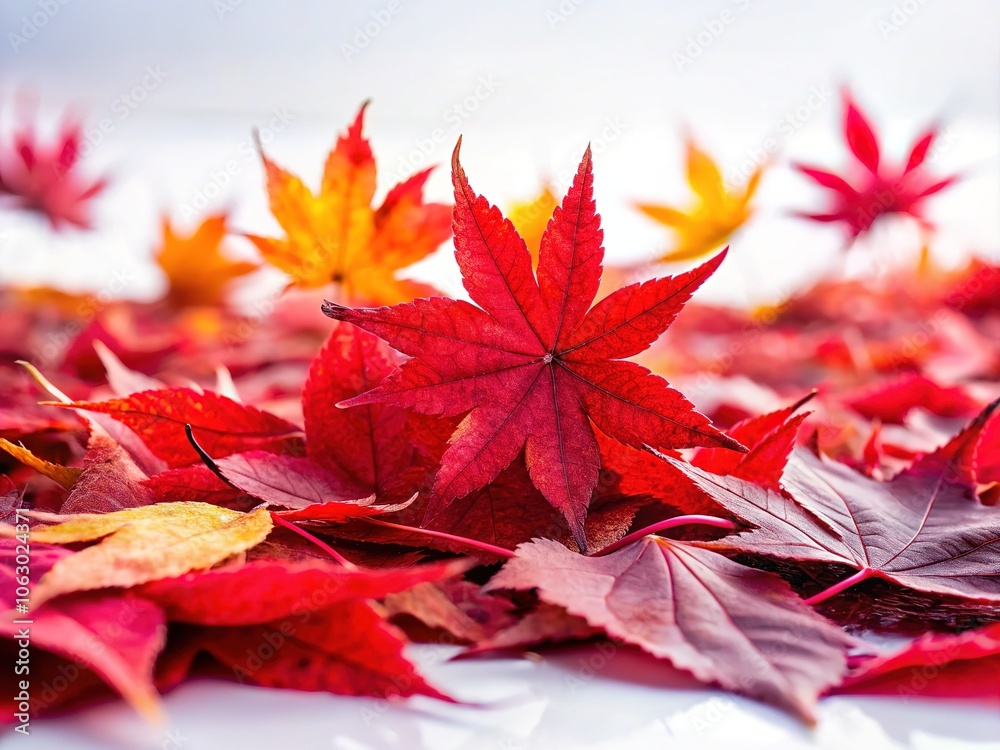 Russet and gold leaves blanket the autumn scene. Russet and gold leaves blanket the autumn scene.