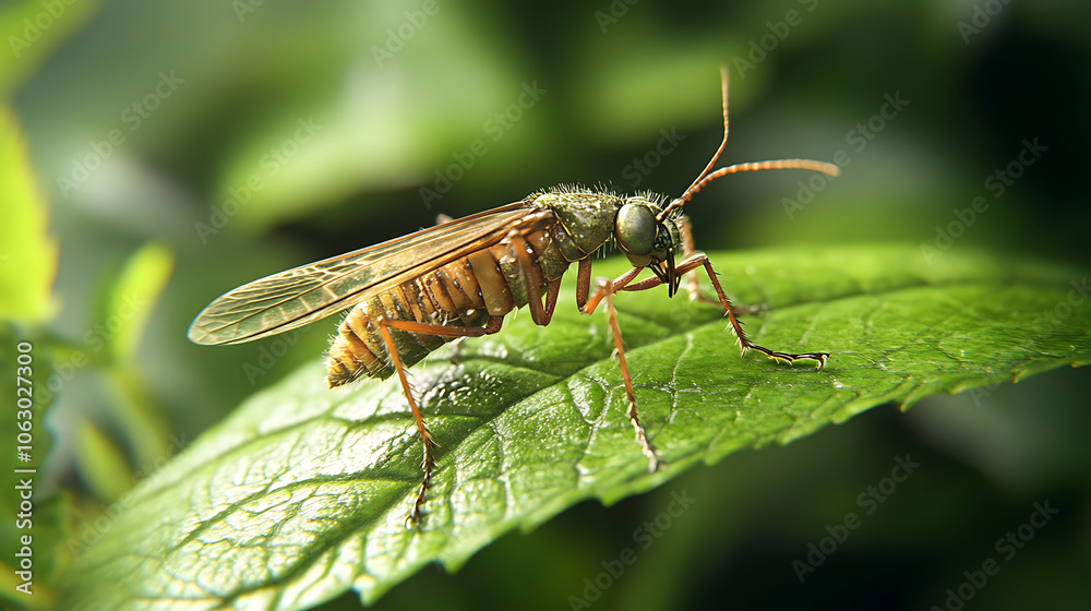 detailed close up of insect perched on green leaf, showcasing nature beauty detailed close up of insect perched on green leaf, showcasing nature beauty