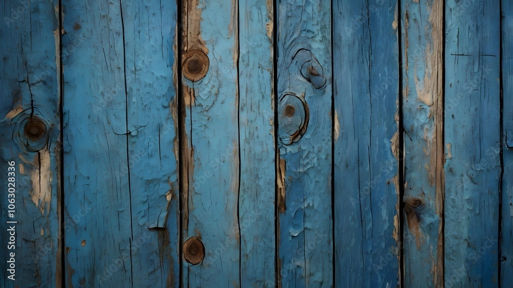 Closeup rustic blue wooden plank with aged weathered texture, vintage wood background or textured surface for design projects Closeup rustic blue wooden plank with aged weathered texture, vintage wood background or textured surface for design projects