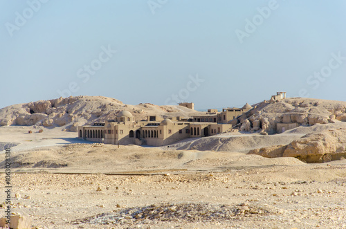 Wallpaper Mural A building near Hatshepsut Temple in Luxor Torontodigital.ca