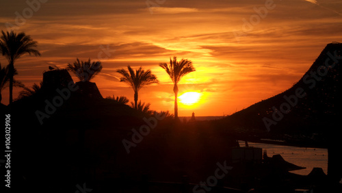 Sunrise on tropical beach